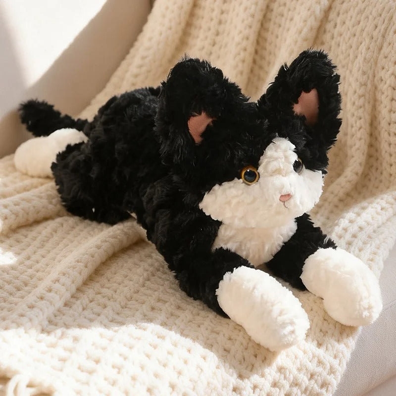 Cute Lying Cat Plush Toy – Soft Stuffed Animal