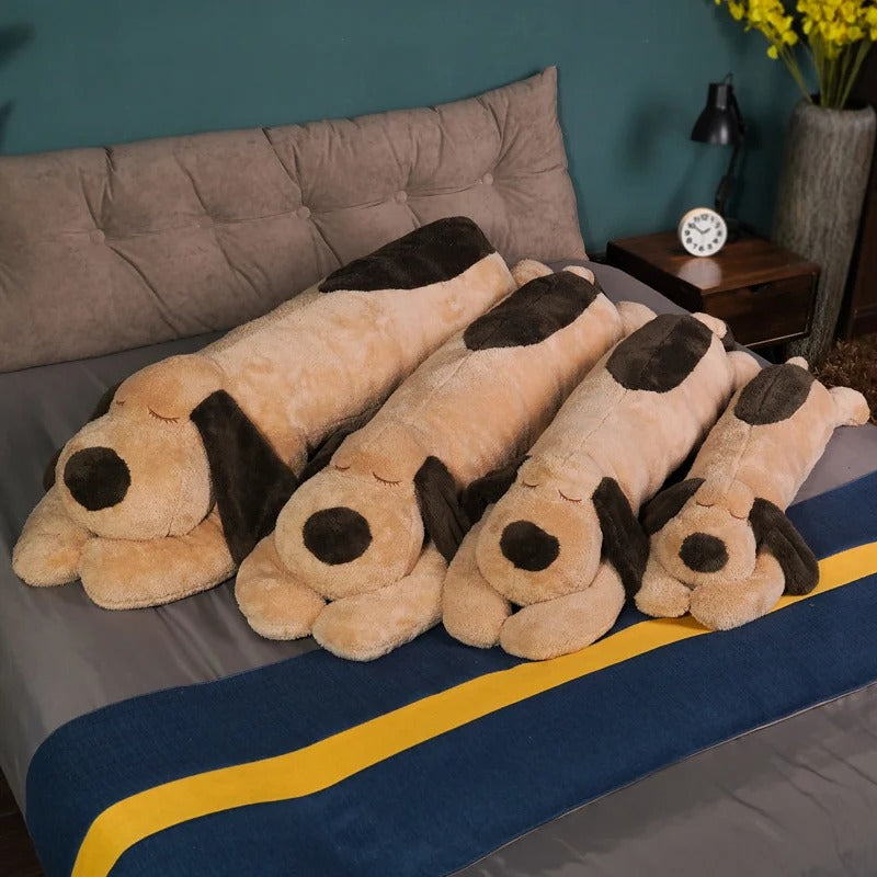 Long Soft Down Cotton Dog Plush Pillow