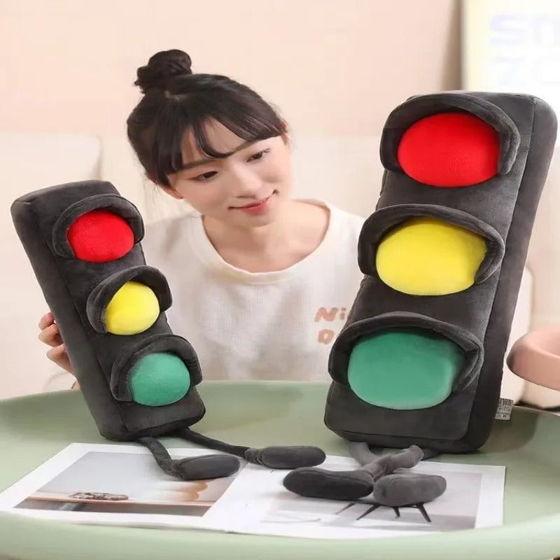 Traffic Light Plush Toy – Cute Red, Yellow & Green Signal Light Stuffed Doll