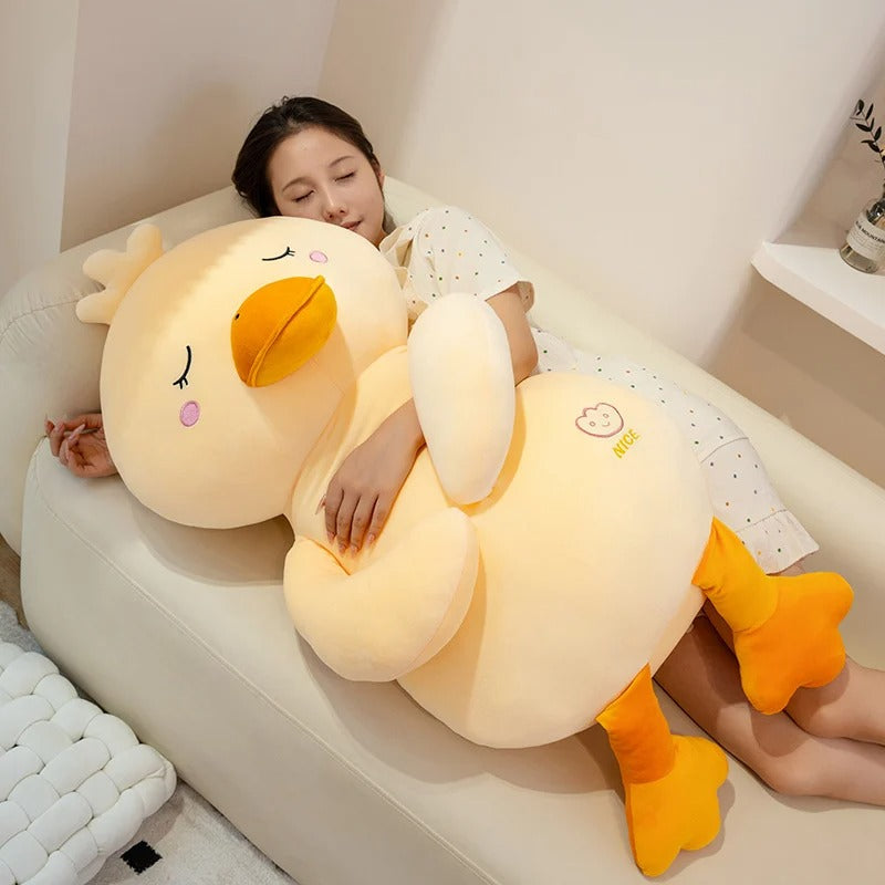 Giant Kawaii Yellow Duck Plush – Soft Cuddly Stuffed Animal