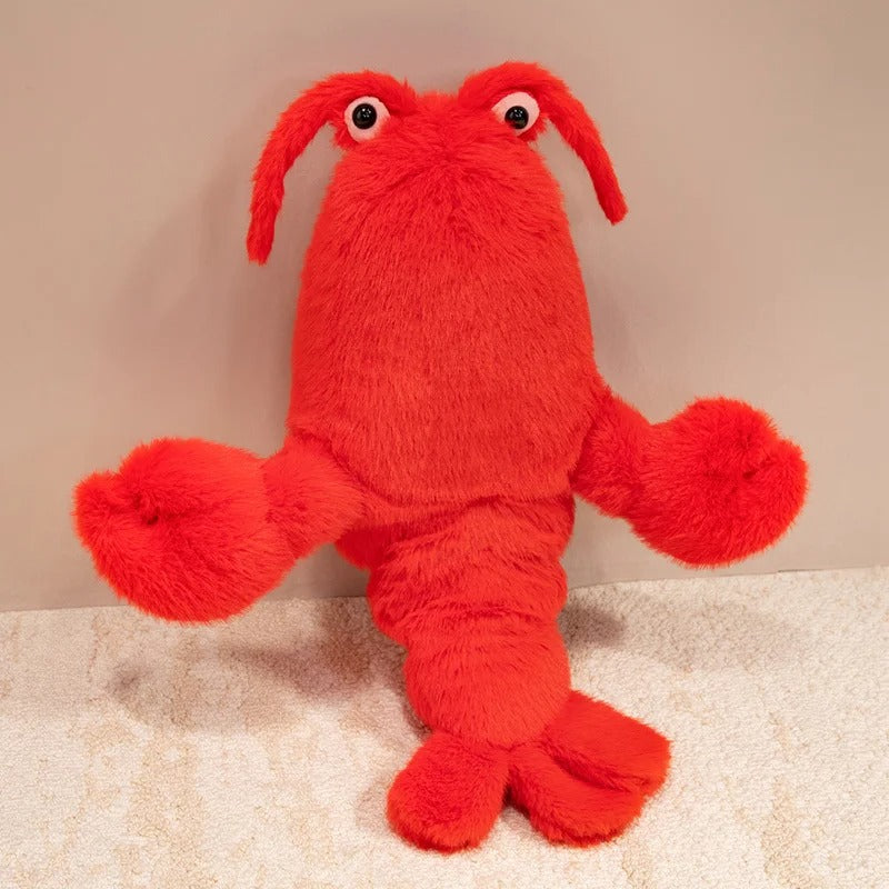 Red Lobster Plush Pillow – Soft Marine Animal Stuffed Toy