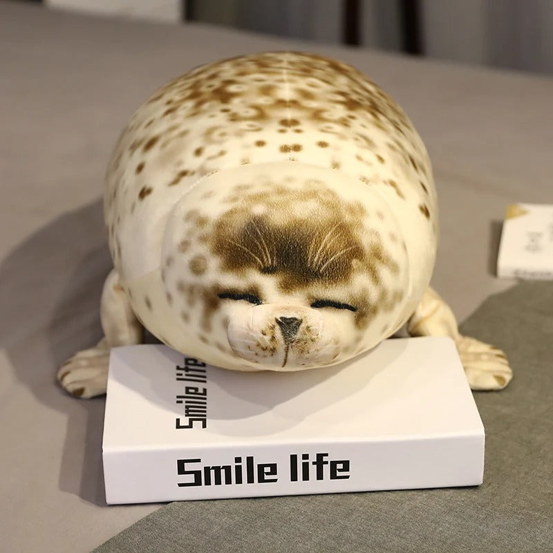 Cute Seal Plush Pillow – Soft Sea Lion Stuffed Animal, Cozy Marine Animal Cushion