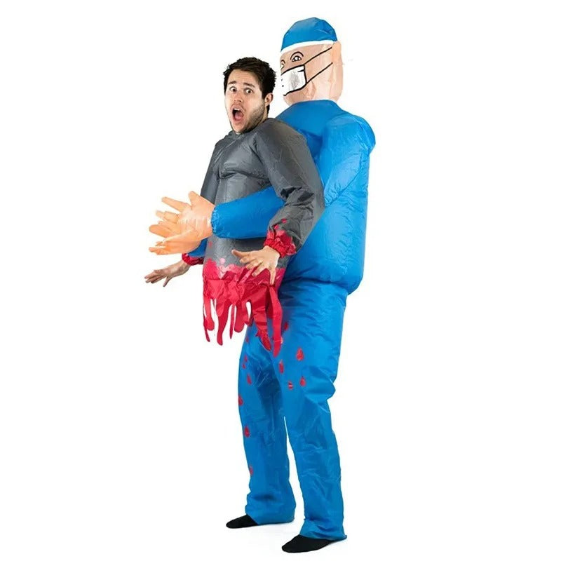 Inflatable Surgeon Carrying Man Costume – Funny Halloween Doctor Outfit