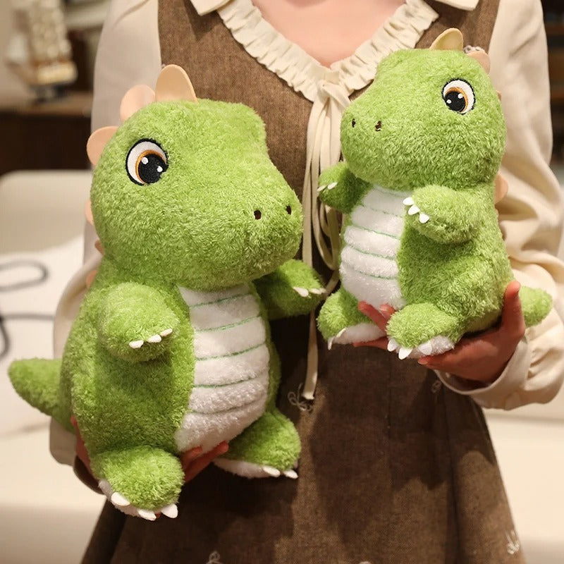 Cute Big-Eyed Dinosaur Plush Toy – Soft Green Dino Stuffed Animal