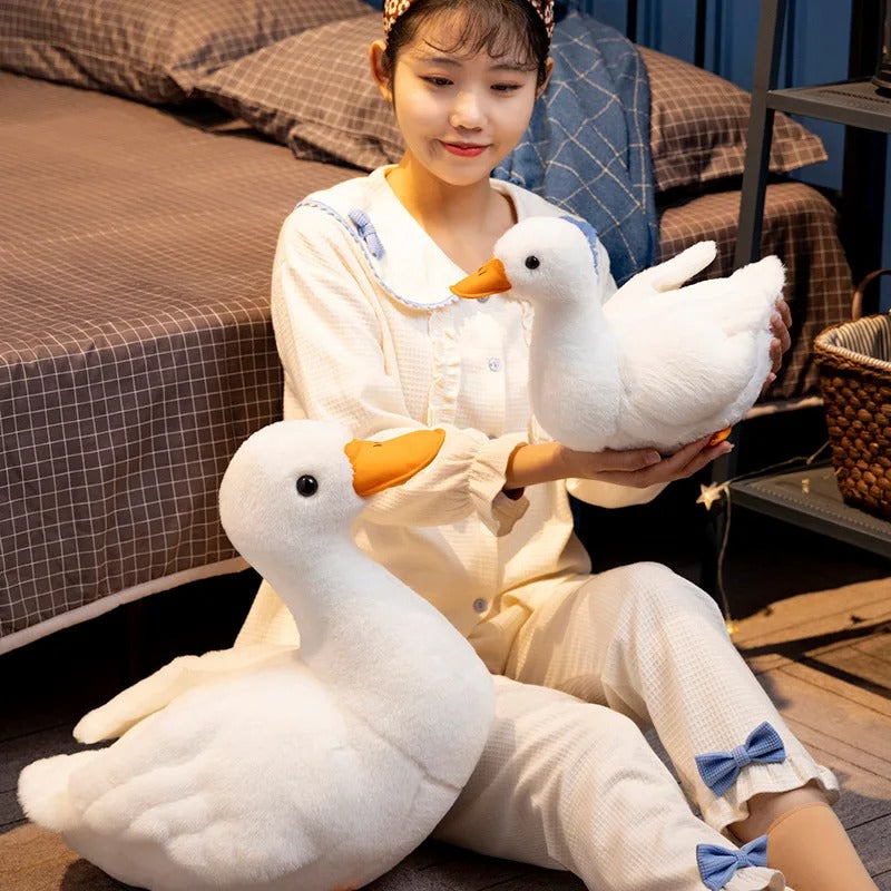 White Goose Plush – Soft Cute Stuffed Animal