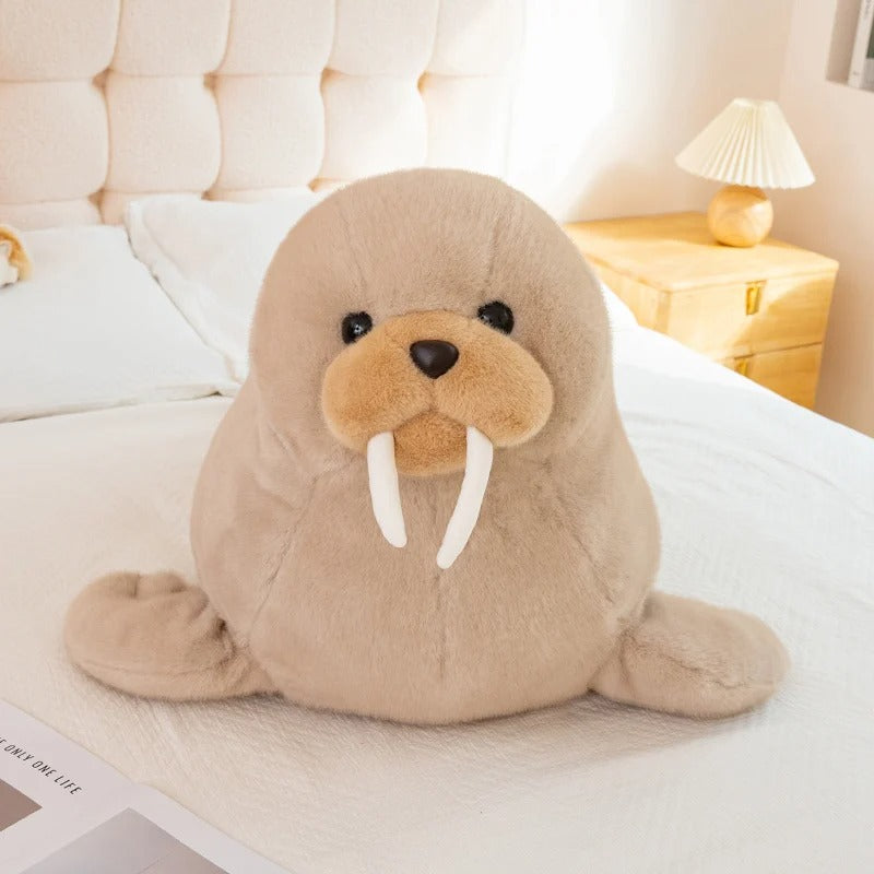Adorable Walrus Plush Toy – Soft Fluffy Chubby Stuffed Animal