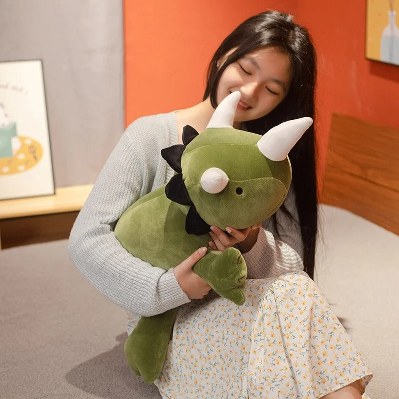 Cute Dinosaur Plush Pillow – Soft Dino Stuffed Animal, Adorable Long Dinosaur Cushion