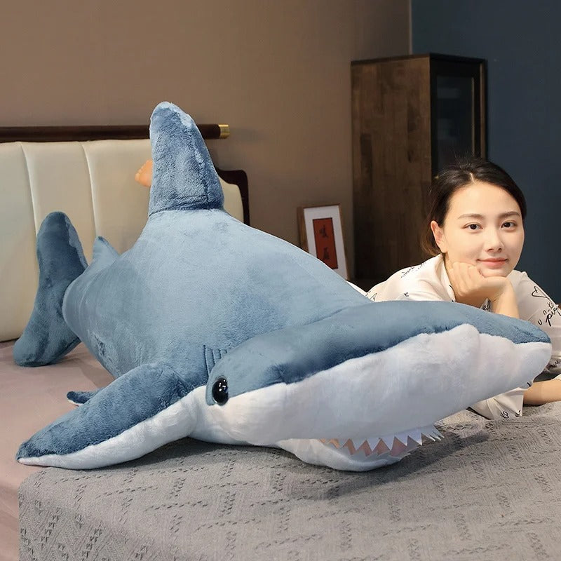 Giant Whale Plush Toy – Soft Huggable Ocean Animal Pillow