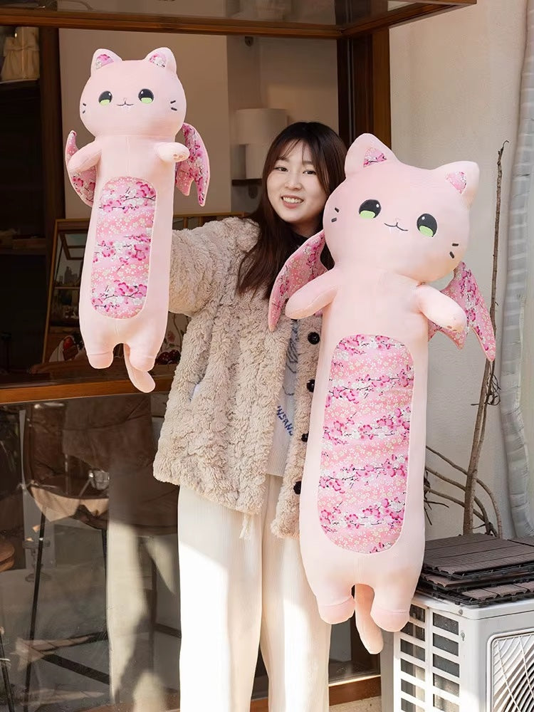 Pink & Purple Sakura Cat Flying Wings Plush Toy