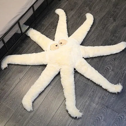 Huge Octopus Monster Plush Bed & Floor Mat – Green, White & Pink